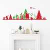 Vinilo Navidad Friso De Navidad Rojo Y Verde - Adhesivo De Pared - Revestimiento Sticker Mural Decorativo - 20x65cm