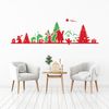 Vinilo Navidad Friso De Navidad Rojo Y Verde - Adhesivo De Pared - Revestimiento Sticker Mural Decorativo - 20x65cm