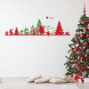 Vinilo Navidad Friso De Navidad Rojo Y Verde - Adhesivo De Pared - Revestimiento Sticker Mural Decorativo - 40x130cm