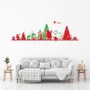 Vinilo Navidad Friso De Navidad Rojo Y Verde - Adhesivo De Pared - Revestimiento Sticker Mural Decorativo - 40x130cm