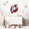 Vinilo Navidad Santa Claus Design - Adhesivo De Pared - Revestimiento Sticker Mural Decorativo - 115x110cm