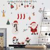 Vinilo Navidad Elementos De Santa Claus Y Navidad - Adhesivo De Pared - Revestimiento Sticker Mural Decorativo - 100x135cm
