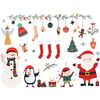 Vinilo Navidad Elementos De Santa Claus Y Navidad - Adhesivo De Pared - Revestimiento Sticker Mural Decorativo - 100x135cm