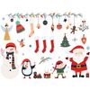 Vinilo Navidad Elementos De Santa Claus Y Navidad - Adhesivo De Pared - Revestimiento Sticker Mural Decorativo - 20x25cm