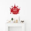 Vinilo Navidad Bola De Navidad Joyeux Noël Et Bonne Année - Adhesivo De Pared - Revestimiento Sticker Mural Decorativo - 20x20cm