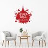 Vinilo Navidad Bola De Navidad Joyeux Noël Et Bonne Année - Adhesivo De Pared - Revestimiento Sticker Mural Decorativo - 60x60cm