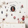 Vinilo Navidad Animales Del Bosque Navidad - Adhesivo De Pared - Revestimiento Sticker Mural Decorativo - 70x90cm