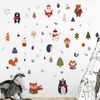 Vinilo Navidad Animales Del Bosque En Nochebuena - Adhesivo De Pared - Revestimiento Sticker Mural Decorativo - 70x80cm