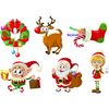 Vinilo Navidad Sorpresas De Navidad - Adhesivo De Pared - Revestimiento Sticker Mural Decorativo - 20x25cm