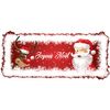 Vinilo Navidad Joyeux Noël Reno Y Santa Claus - Adhesivo De Pared - Revestimiento Sticker Mural Decorativo - 100x220cm