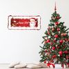 Vinilo Navidad Joyeux Noël Reno Y Santa Claus - Adhesivo De Pared - Revestimiento Sticker Mural Decorativo - 20x45cm