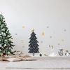 Vinilo Navidad Animales Escandinavos - Adhesivo De Pared - Revestimiento Sticker Mural Decorativo - 165x110cm