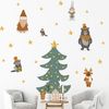 Vinilo Navidad Escandinavo Al Pie Del Árbol - Adhesivo De Pared - Revestimiento Sticker Mural Decorativo - 135x90cm