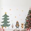 Vinilo Navidad Escandinavo Al Pie Del Árbol - Adhesivo De Pared - Revestimiento Sticker Mural Decorativo - 75x50cm