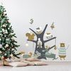 Vinilo Navidad Arbol Mágico De Animales Del Bosque - Adhesivo De Pared - Revestimiento Sticker Mural Decorativo - 70x105cm