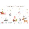 Vinilo Navidad Santa Claus Y Animales Bajo La Nieve De Navidad - Adhesivo Pared - Sticker Revestimiento - 70x105cm