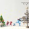 Vinilo Navidad Santa Claus Y Sus Amigos - Adhesivo De Pared - Revestimiento Sticker Mural Decorativo - 90x135cm