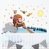 Vinilo Navidad Santa Claus Buscando Regalos - Adhesivo De Pared - Revestimiento Sticker Mural Decorativo - 100x150cm