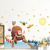 Vinilo Navidad Santa Claus Buscando Regalos - Adhesivo De Pared - Revestimiento Sticker Mural Decorativo - 70x105cm