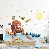 Vinilo Navidad Santa Claus Buscando Regalos - Adhesivo De Pared - Revestimiento Sticker Mural Decorativo - 90x135cm