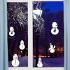 Pegatinas Electroestáticas Snowmen Christmas - Adhesivo De Pared - Revestimiento Sticker Mural Decorativo - 15x25cm