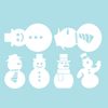 Pegatinas Electroestáticas Snowmen Christmas - Adhesivo De Pared - Revestimiento Sticker Mural Decorativo - 15x25cm