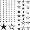 Vinilo 89 Estrellas & 15 Swarovski Crystal 3mm - Adhesivo De Pared - Revestimiento Sticker Mural Decorativo - 45x45cm