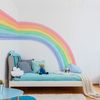 Papel Pintado Prepegado - Acuarela Arcoiris - Adhesivo De Pared - Revestimiento Sticker Mural Decorativo - M-h125xl60cm