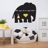 Pegatina Pizarra Elephant - Adhesivo De Pared - Revestimiento Sticker Mural Decorativo - 75x90cm