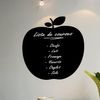 Pegatina Pizarra Manzana - Adhesivo De Pared - Revestimiento Sticker Mural Decorativo - 105x105cm