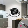 Vinilo Pizarra Café Chic + Líquido Tiza Blanca - Adhesivo De Pared - Revestimiento Sticker Mural Decorativo - 85x105cm