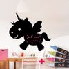 Vinilo Pizarra Bebé Unicornio + 4 Tizas Liquidas - Adhesivo De Pared - Revestimiento Sticker Mural Decorativo - 105x115cm