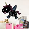 Vinilo Pizarra Bebé Unicornio + 4 Tizas Liquidas - Adhesivo De Pared - Revestimiento Sticker Mural Decorativo - 25x30cm