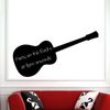 Vinilo Guitarra Acústica - Adhesivo De Pared - Revestimiento Sticker Mural Decorativo - 25x70cm