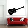 Vinilo Guitarra Acústica - Adhesivo De Pared - Revestimiento Sticker Mural Decorativo - 25x70cm