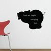 Vinilo Silueta De Hipopótamo - Adhesivo De Pared - Revestimiento Sticker Mural Decorativo - 75x110cm