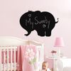 Vinilo Elefante De Silueta - Adhesivo De Pared - Revestimiento Sticker Mural Decorativo - 75x110cm