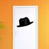 Vinilo Pizarra Sombrero - Adhesivo De Pared - Revestimiento Sticker Mural Decorativo - 75x150cm