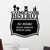 Vinilo Pizarra Comptoir Bistrot - Adhesivo De Pared - Revestimiento Sticker Mural Decorativo - 85x75cm