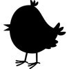 Vinilo Pizarra Pequeño Pájaro De Dibujos Animados - Adhesivo De Pared - Revestimiento Sticker Mural Decorativo - 85x75cm
