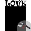 Vinilo Pizarra Love + Tiza Líquida Blanca - Adhesivo De Pared - Revestimiento Sticker Mural Decorativo - 130x90cm