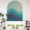 Papel Pintado Prepegado Arco Olas Del Mar Abstractas - Adhesivo De Pared - Revestimiento Sticker Mural Decorativo - M-h85xl60cm