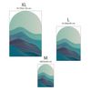 Papel Pintado Prepegado Arco Olas Del Mar Abstractas - Adhesivo De Pared - Revestimiento Sticker Mural Decorativo - M-h85xl60cm