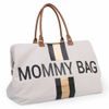 Cldhome Bolsa Para Pañales Mommy Bag Lona Blanco Crudo Y Dorado Childhome