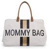 Cldhome Bolsa Para Pañales Mommy Bag Lona Blanco Crudo Y Dorado Childhome