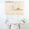 Tablero De Clavijas Con Estantes De Pared Natural 92x65x15cm Childhome