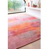 Monetti Design - Alfombra Contemporánea Atlantic - Hecha En Bélgica  - Acabado A Mano - Antideslizante Natural - Algodón - Poliéster - Rojo Hibisco - 140 X 200 Cm