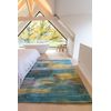 Monetti Design - Alfombra Contemporánea Atlantic - Hecha En Bélgica  - Acabado A Mano - Antideslizante Natural - Algodón - Poliéster - Azul Nymphea - 170 X 240 Cm