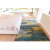 Monetti Design - Alfombra Contemporánea Atlantic - Hecha En Bélgica  - Acabado A Mano - Antideslizante Natural - Algodón - Poliéster - Azul Nymphea - 80 X 150 Cm