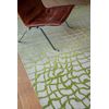 Dedalo Design - Alfombra Contemporánea De Mad Men - Hecha En Bélgica  - Acabado A Mano - Antideslizante Natural - 100% Poliéster - Verde República - 80 X 150 Cm